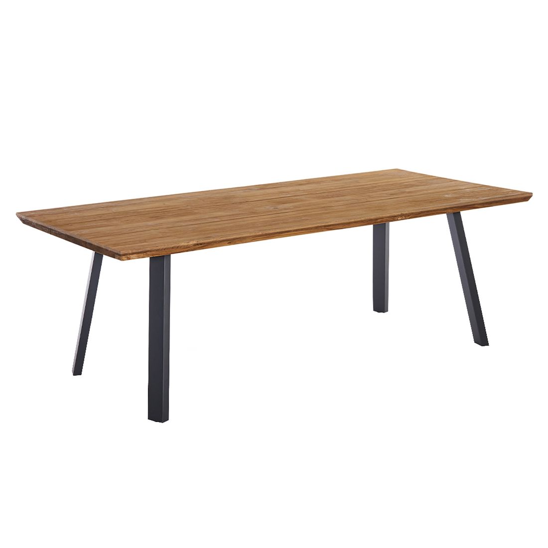 Sideprofil av Hagemøbelsett Zui 4 plasser aluminium og teak