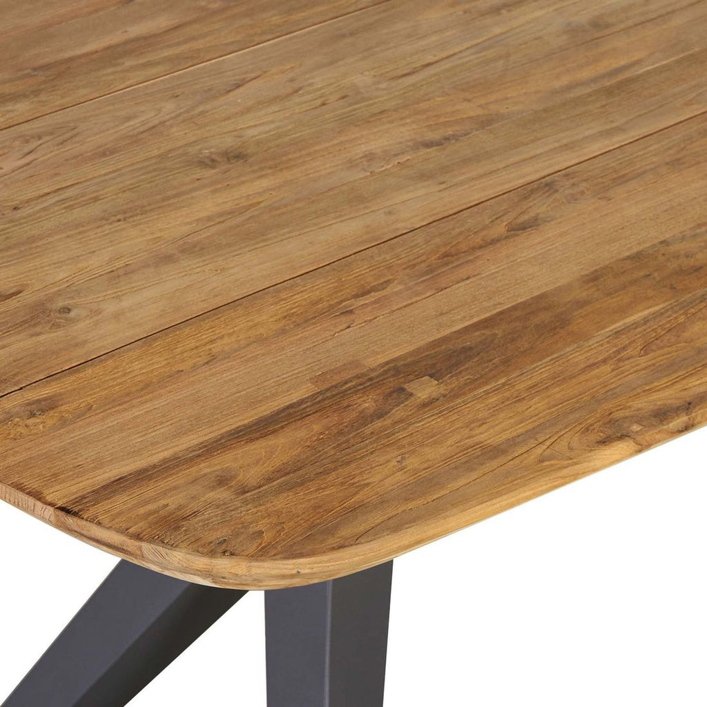 Hagemøbelsett Zui 7 plasser aluminium og teak 220x100cm - OUTLIV.