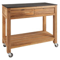 Hageskap Hilda resirkulert teak/Silverstar 100x50 cm forfra