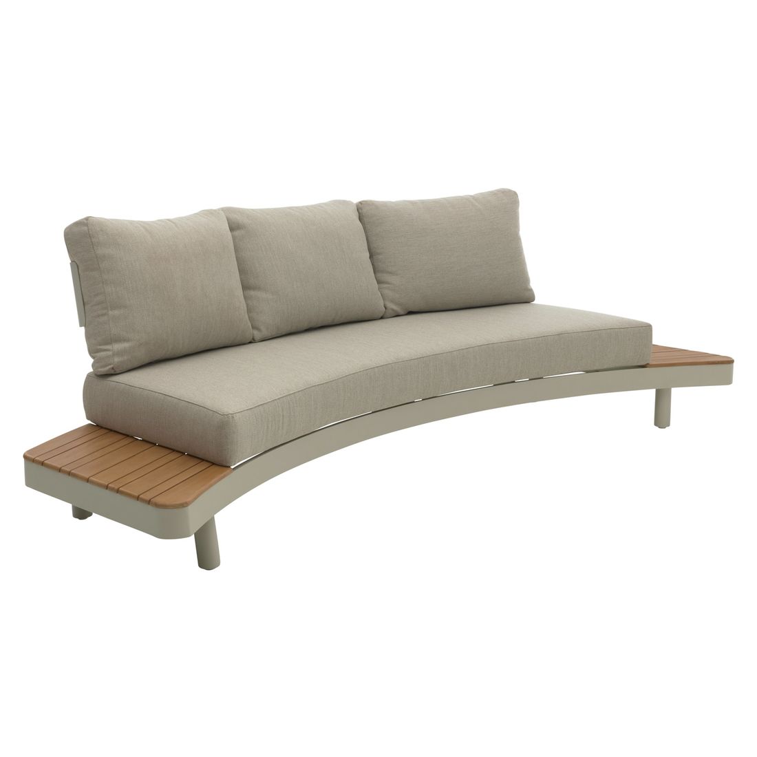 Hagesofa 7015 aluminium/olefin 258x80 cm bakside