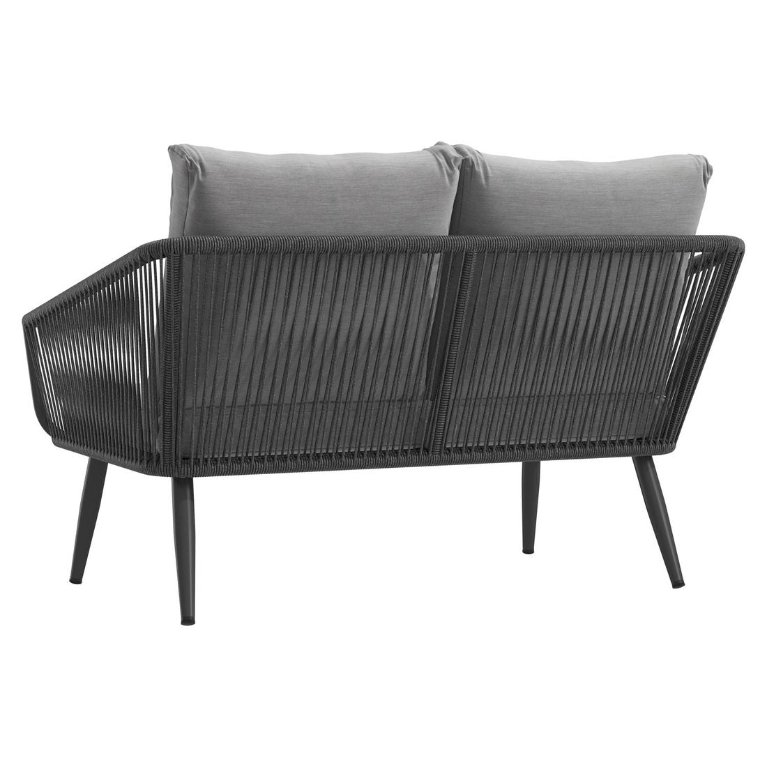 Hagesofa Alex aluminium/tau/olefin 126 cm sittende komfort