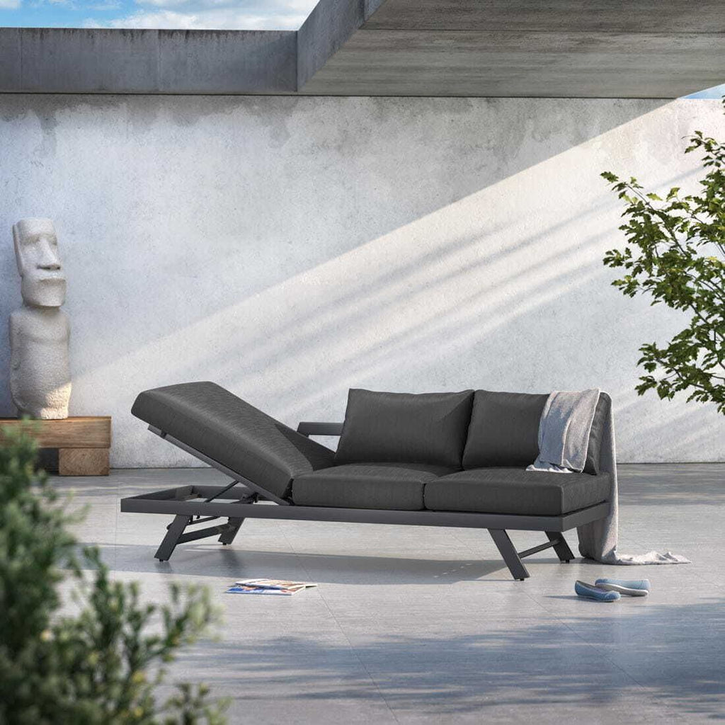 Hagesofa Atlanta aluminium olefin 210x73 cm front