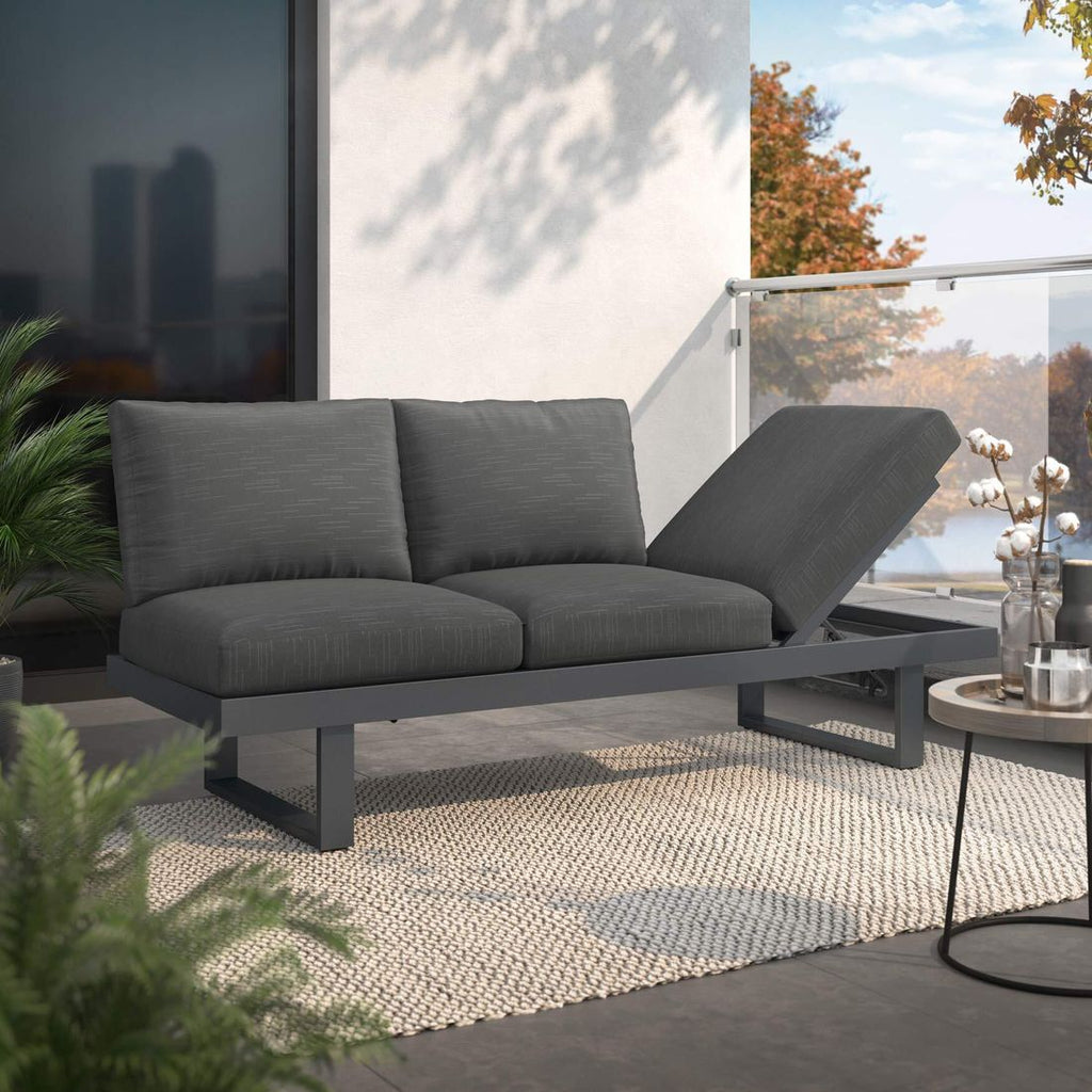Hagesofa Atlanta justerbar aluminium/olefin bakside