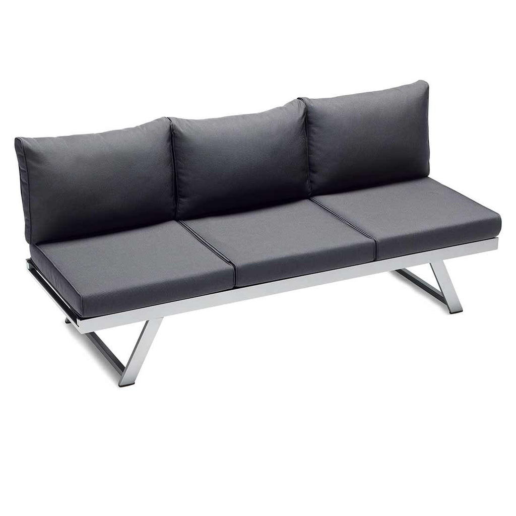 Hagesofa Auckland aluminium/Sunproof 204x72 cm bakside
