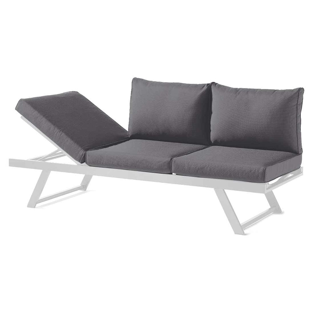 Hagesofa Auckland aluminium/Sunproof 204x72 cm montert i hage