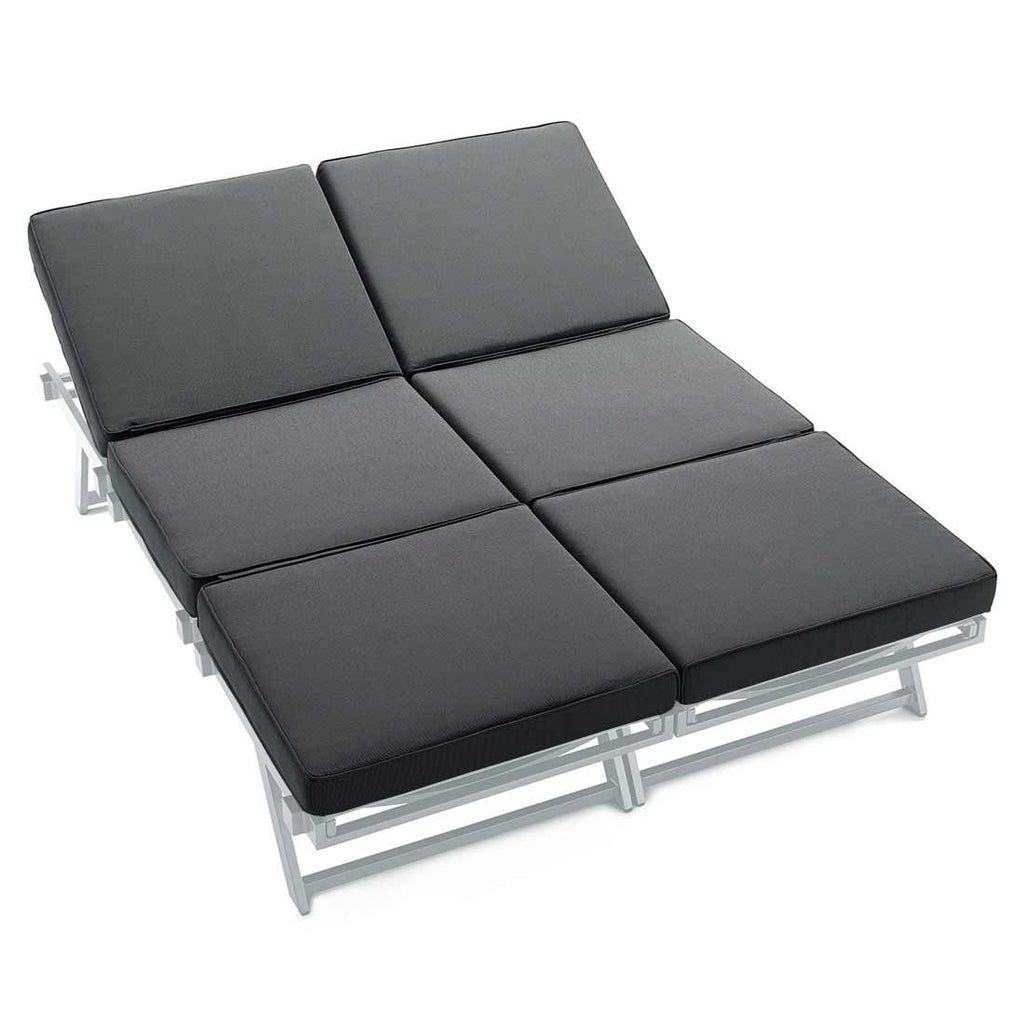 Hagesofa Auckland aluminium/Sunproof 204x72 cm sett fra siden