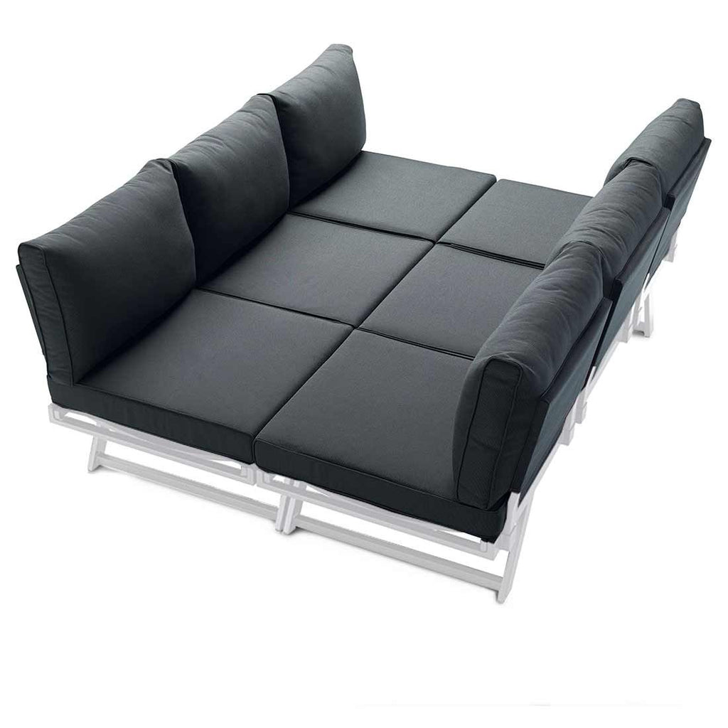 Relaxfunksjon på Hagesofa Auckland aluminium/Sunproof 204x72 cm