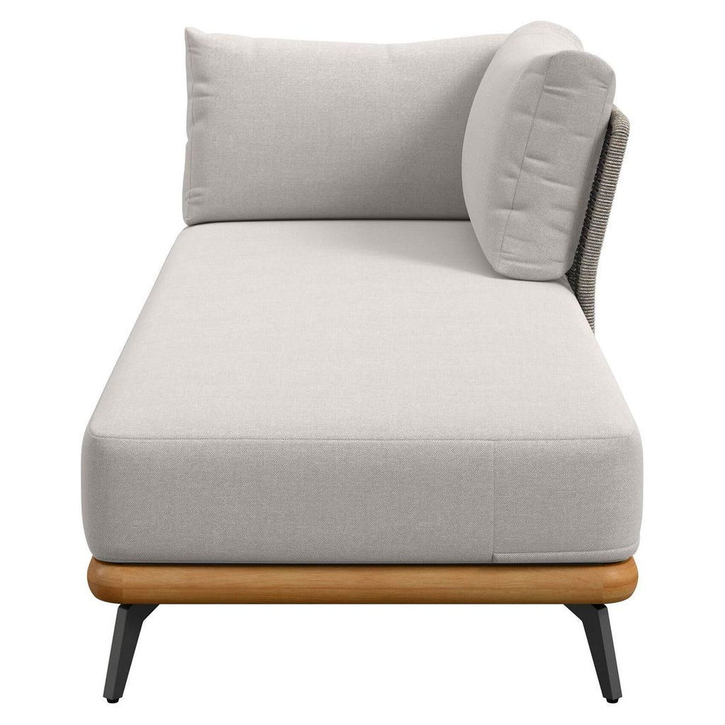Nærbilde av akasietre i Hagesofa Ava akasie/tau 190 cm