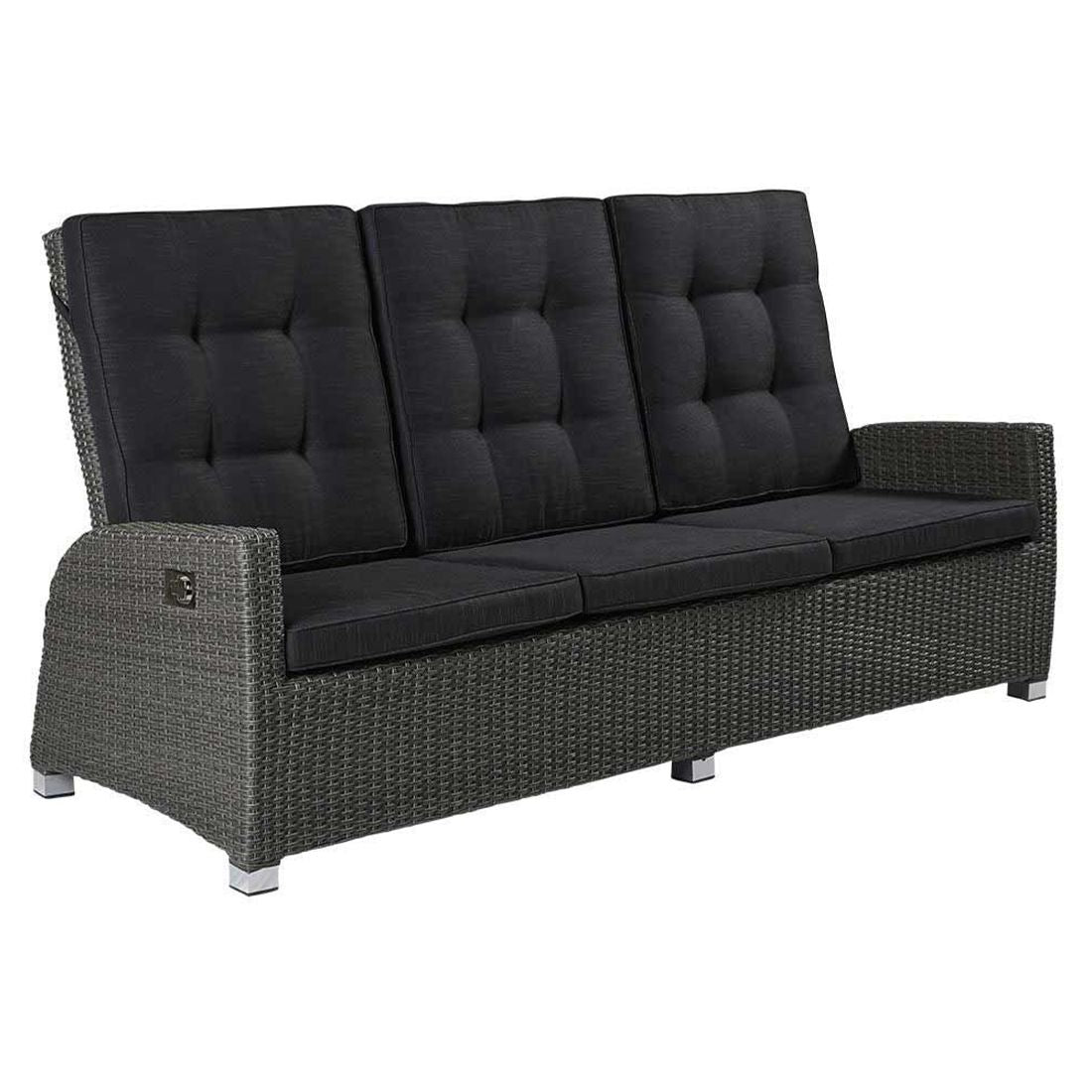 Hagesofa Barcelona regulerbar polyrotting 210 cm bakside