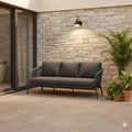 Hagesofa Bari aluminium tau 215 cm forfra
