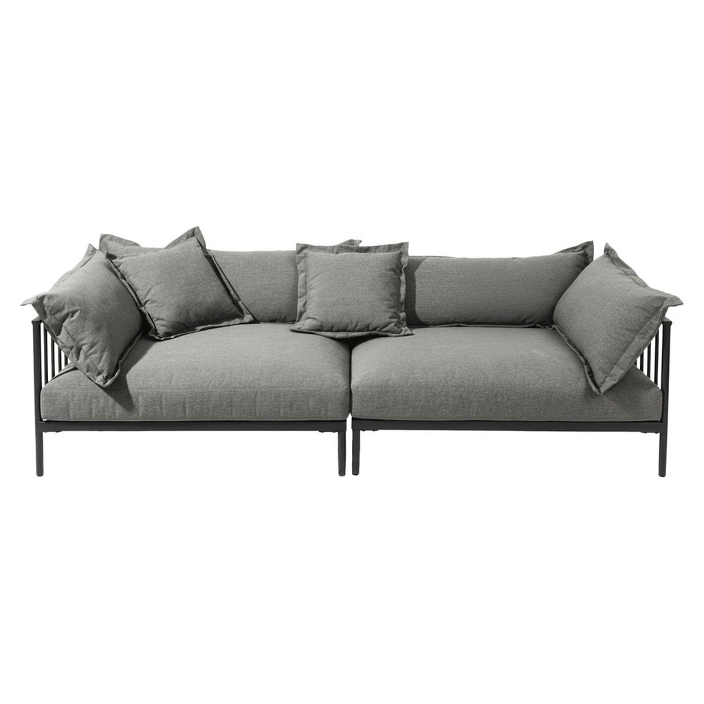 Hagesofa Beary stål/olefin 260x115 cm montert i hage