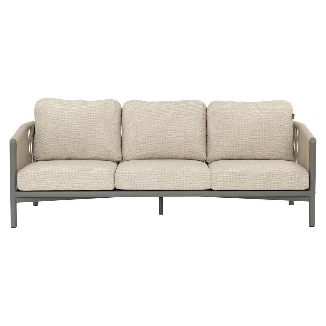 Hagesofa Bora Bora aluminium tau 204 cm montert i hage