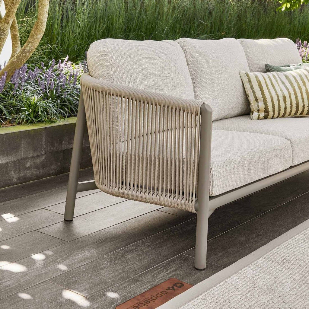 Hagesofa Bora Bora aluminium tau 204 cm med puter