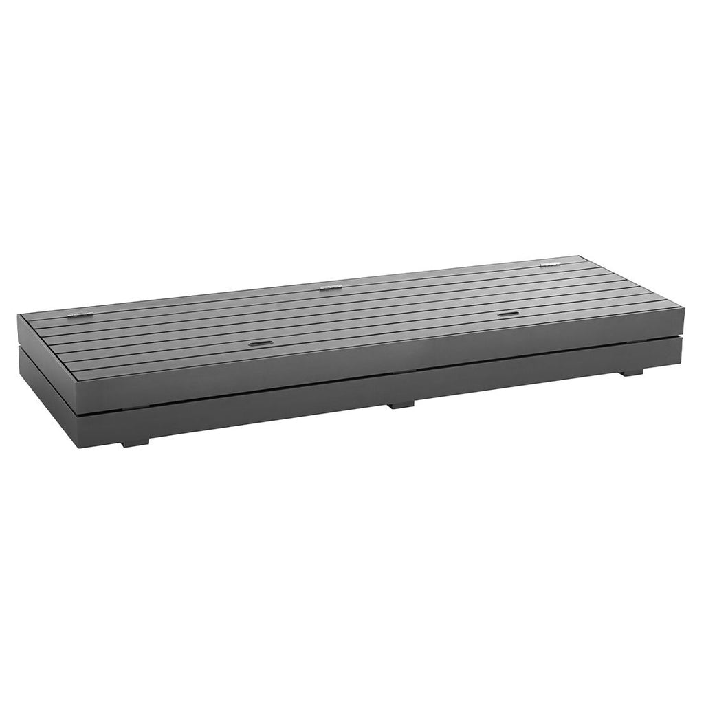 Montert Hagesofa Boxx aluminium akryl antrasitt på terrasse