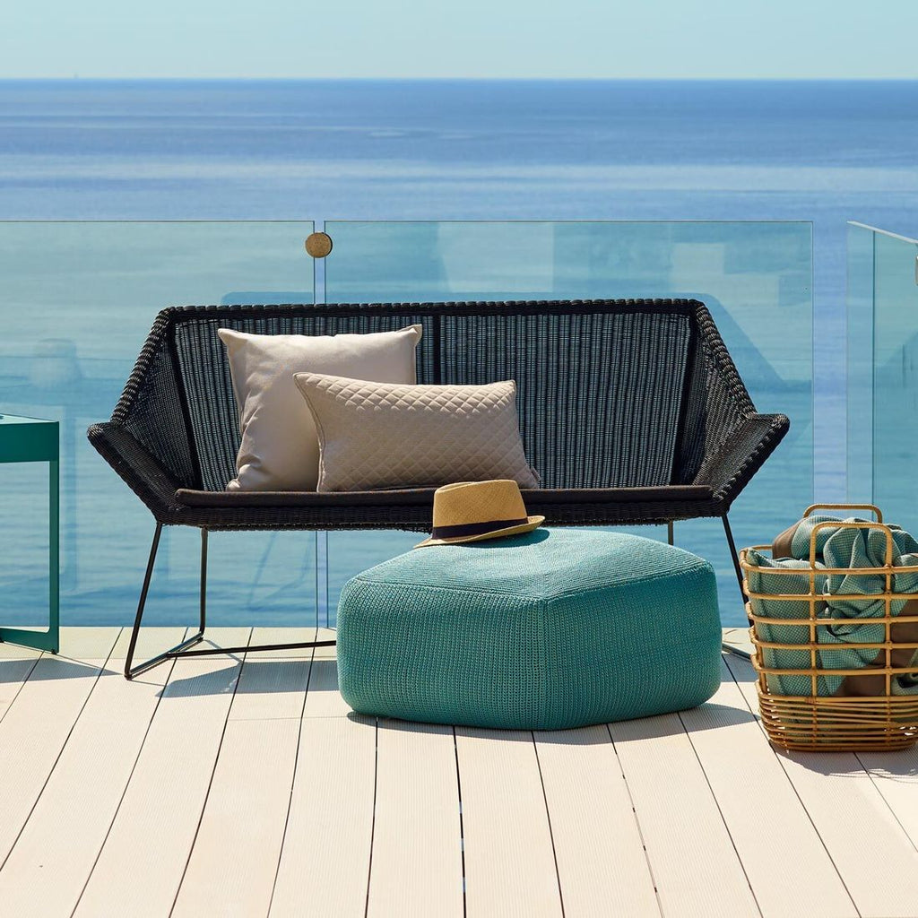 Hagesofa Breeze stål/polyrotting 154 cm foran