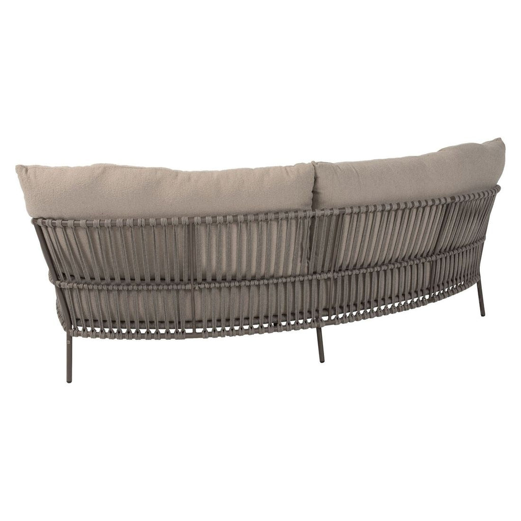Montert Hagesofa Capalbio rustfritt stål tau olefin 226 cm i hage