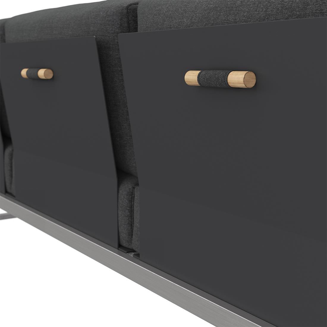 Hagesofa Capri justerbar rustfritt stål 240 cm oversikt