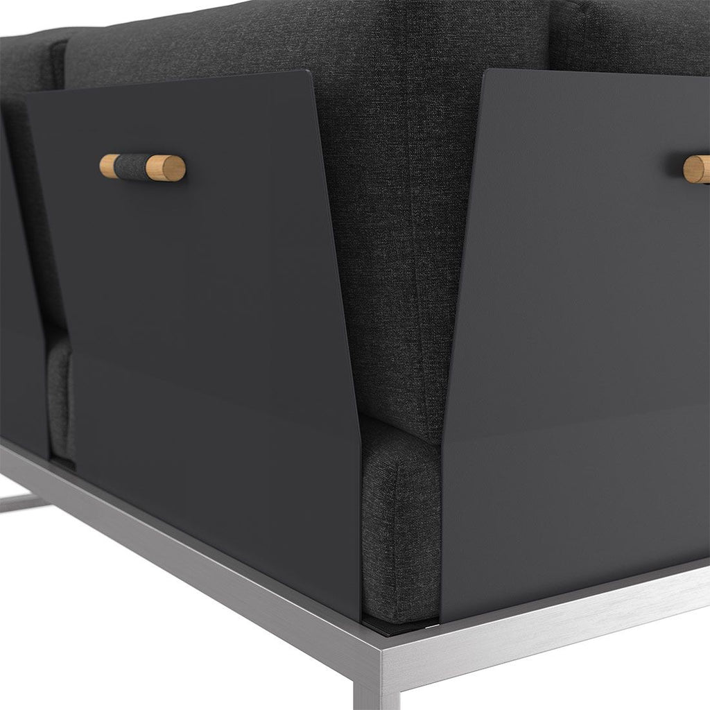 Hagesofa Capri rustfritt stål 142 cm - OUTLIV.