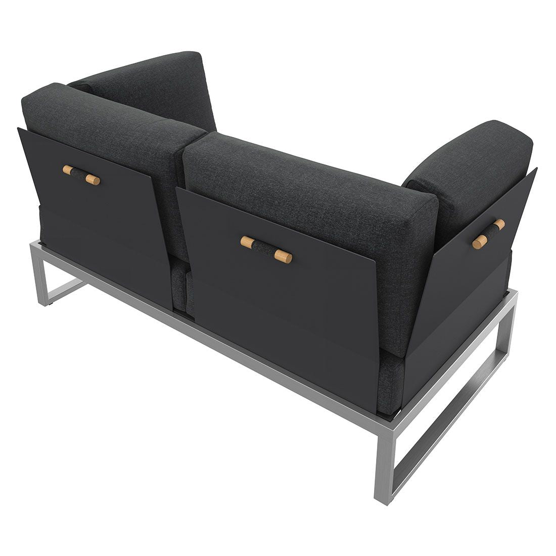 Hagesofa Capri rustfritt stål 142 cm - OUTLIV.
