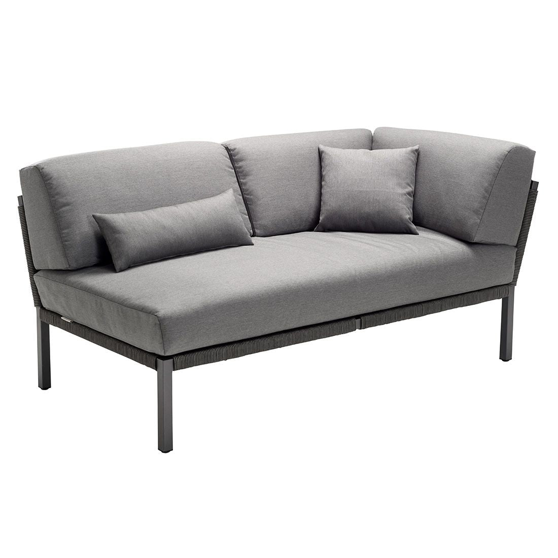 Hagesofa Club aluminium tau 171 cm antrasitt bakside