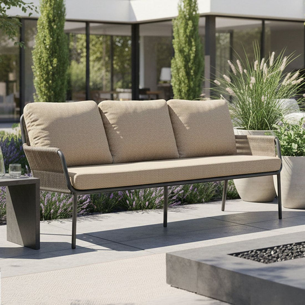 Hagesofa Como aluminium tau olefin 200 cm forfra