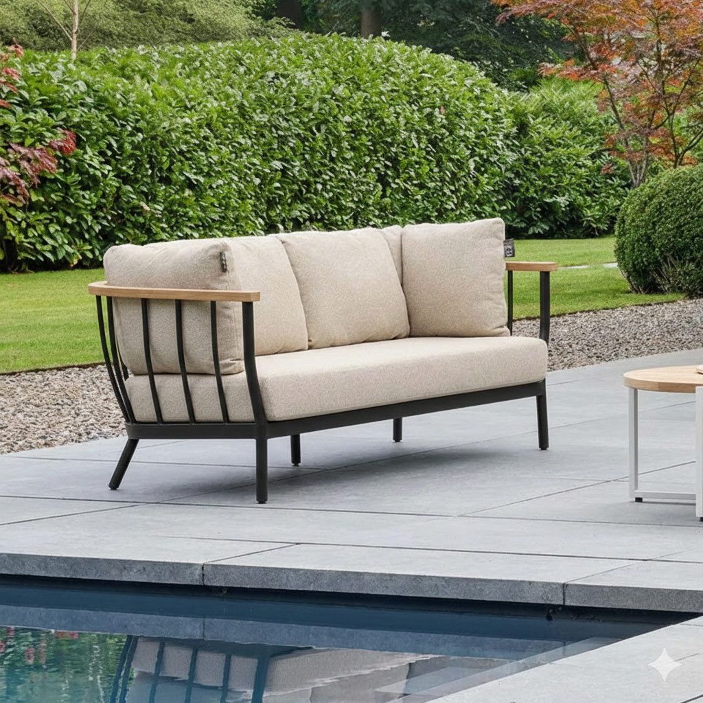 Hagesofa Condor aluminium 150 cm Apple Bee bakside
