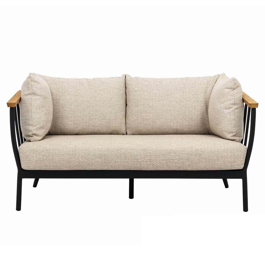 Nærbilde av Bee Wett stoff på Hagesofa Condor aluminium 150 cm Apple Bee