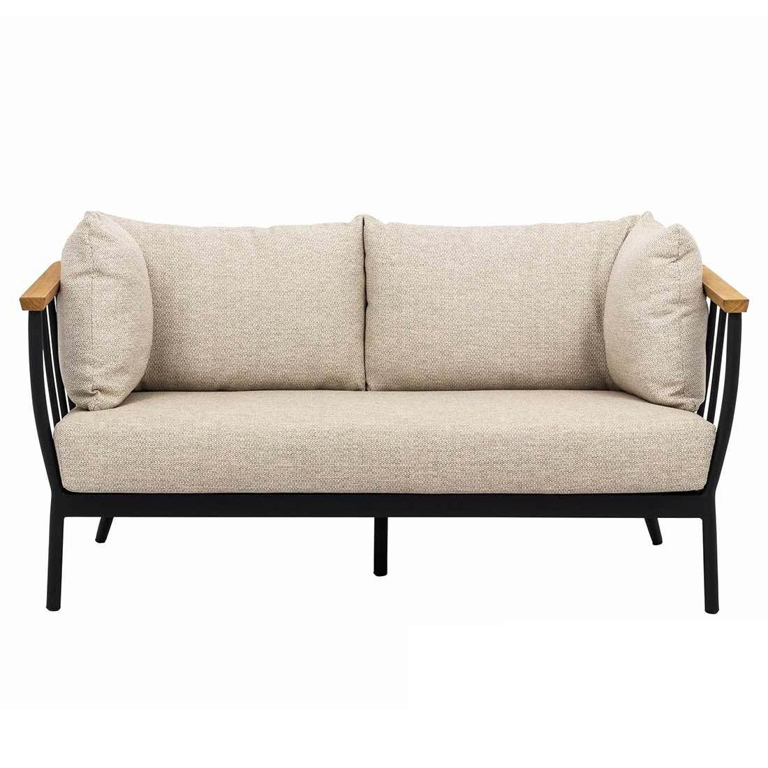 Nærbilde av Bee Wett stoff på Hagesofa Condor aluminium 150 cm Apple Bee