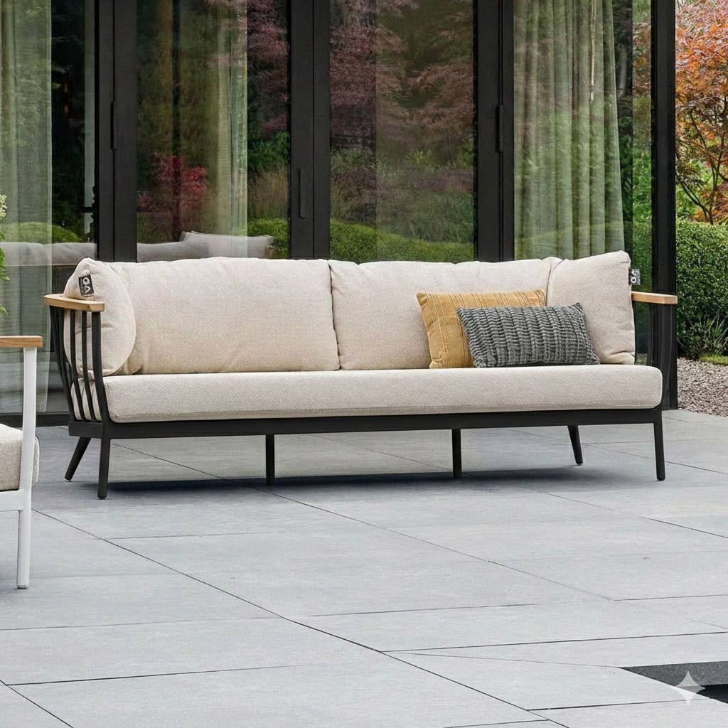 Hagesofa Condor aluminium/Bee Wett 217 cm Apple Bee bakside