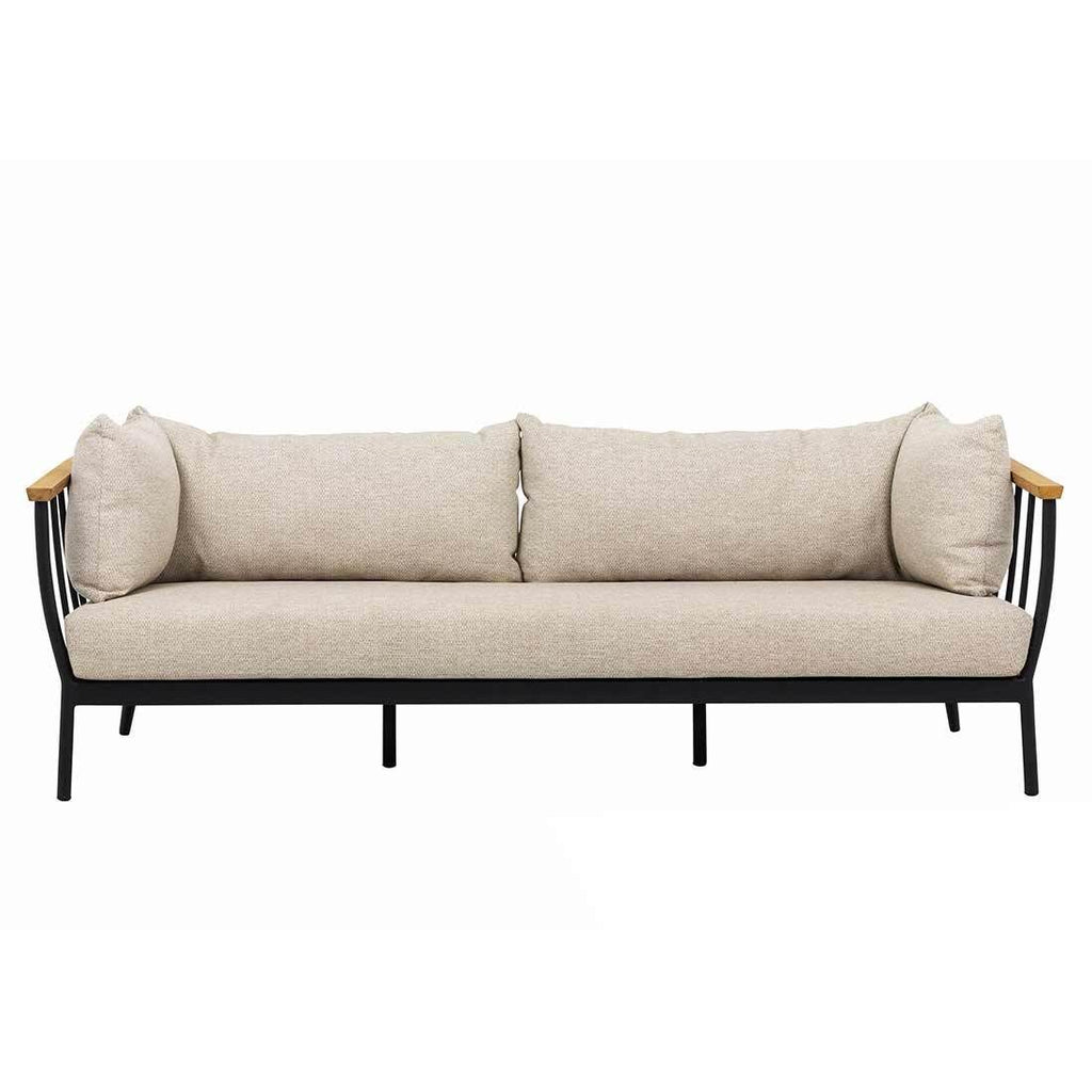 Detalj av Bee Wett stoff på Hagesofa Condor aluminium/Bee Wett 217 cm Apple Bee