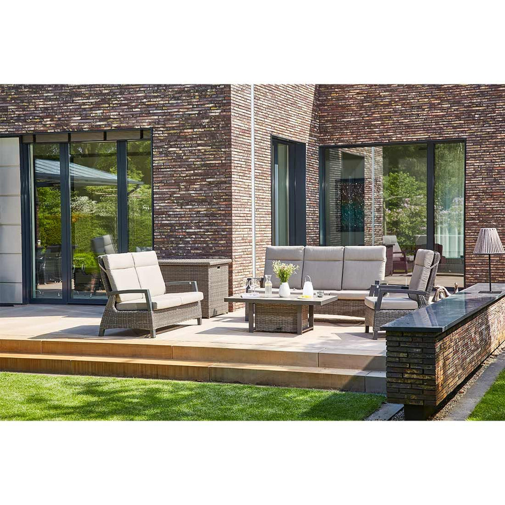 Hagesofa Corido regulerbar flettverk aluminium 146 cm bakside