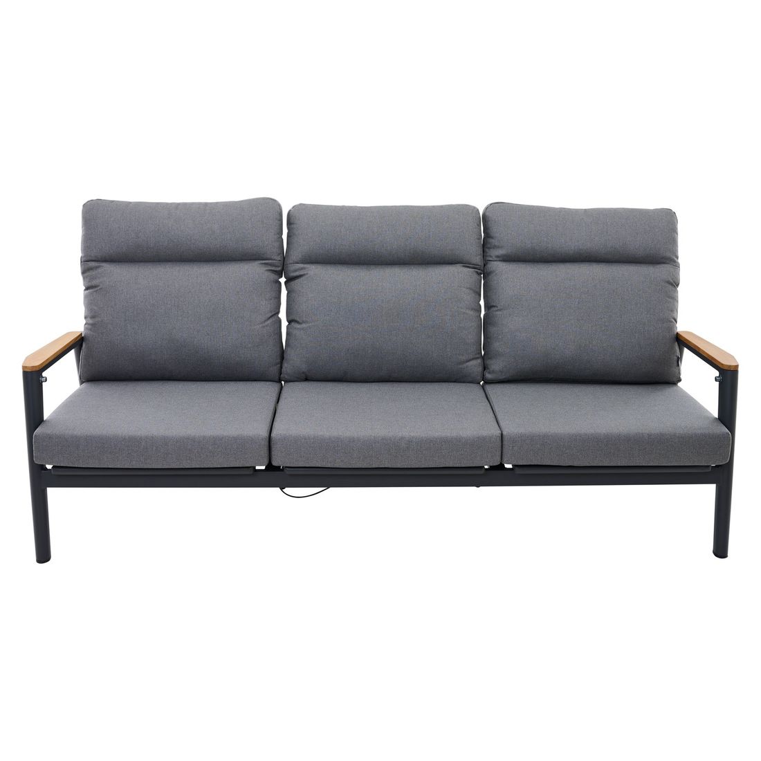 Montert Hagesofa Cortina aluminium og tau 208 cm i hage
