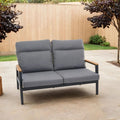 Hagesofa Cortina aluminium tau 150 cm forfra