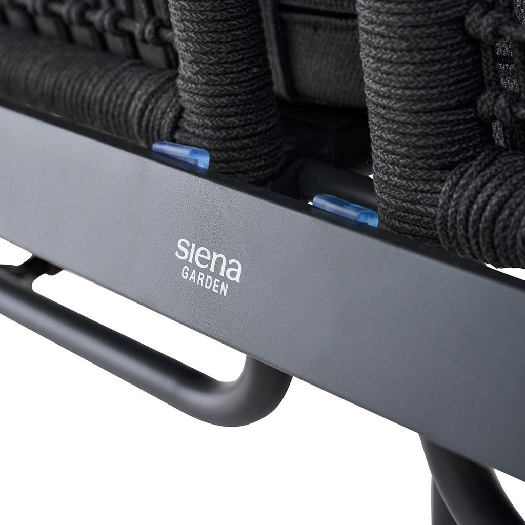 Hagesofa Cortina sett fra siden med ryggstøtte