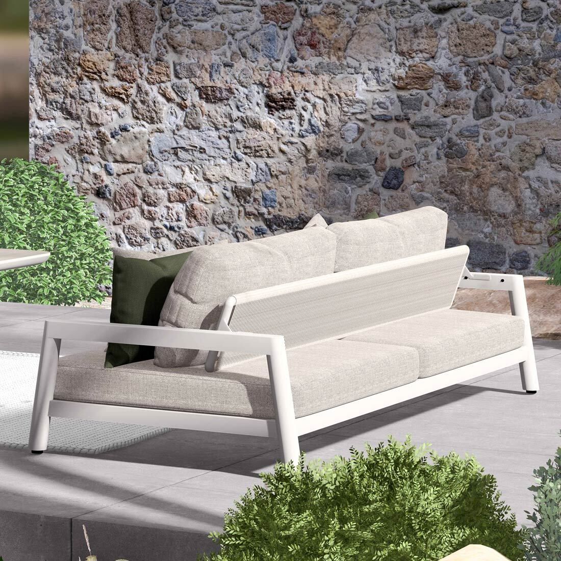 Oversikt over Hagesofa Cozy justerbar sittedybde aluminium tau 236 cm på hage