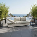 Hagesofa Cubo Neo aluminium/olefin 198 cm regulerbar rygg foran
