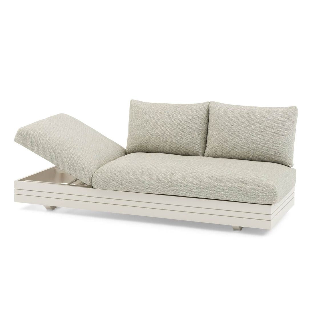 Hagesofa Cubo Neo aluminium/olefin 198 cm regulerbar rygg bak
