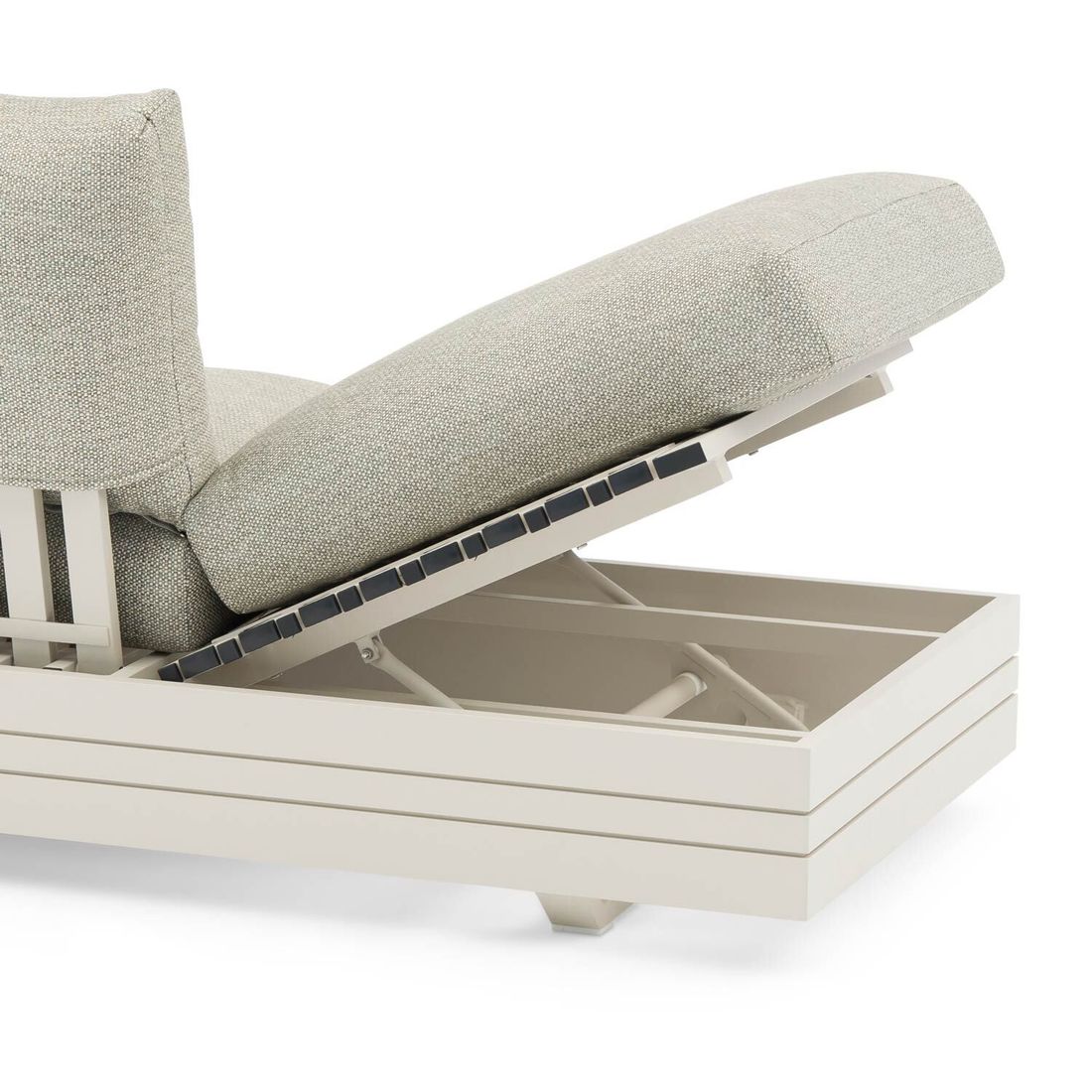 Oversikt av Hagesofa Cubo Neo aluminium/olefin 198 cm