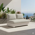 Hagesofa Cubo Neo aluminium olefin 132 cm forfra