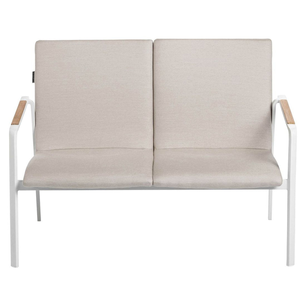 Montert Hagesofa Diamond aluminium/Sunbrella 115 cm i hage