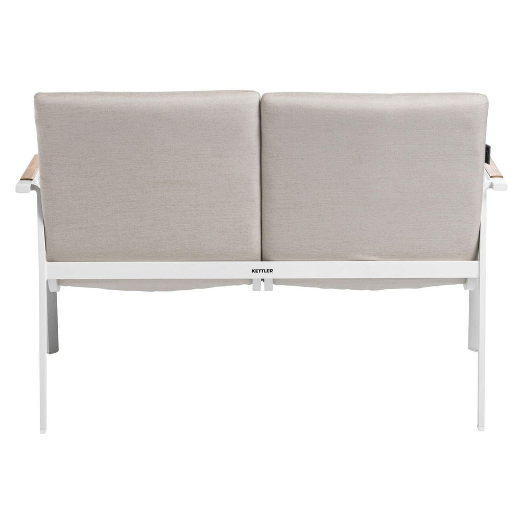 Nærbilde av armlene på Hagesofa Diamond aluminium/Sunbrella 115 cm