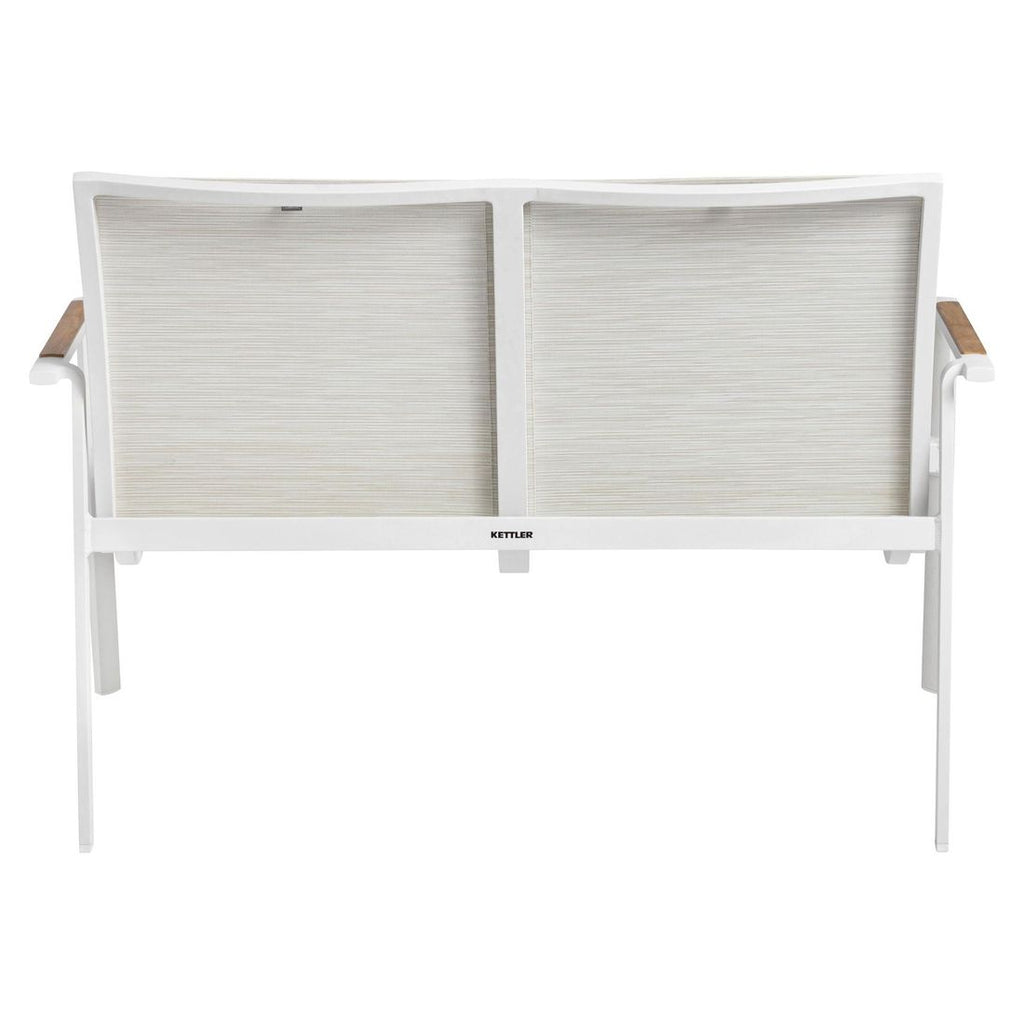 Hagesofa Diamond aluminium/textilen 115 cm hvit fra siden
