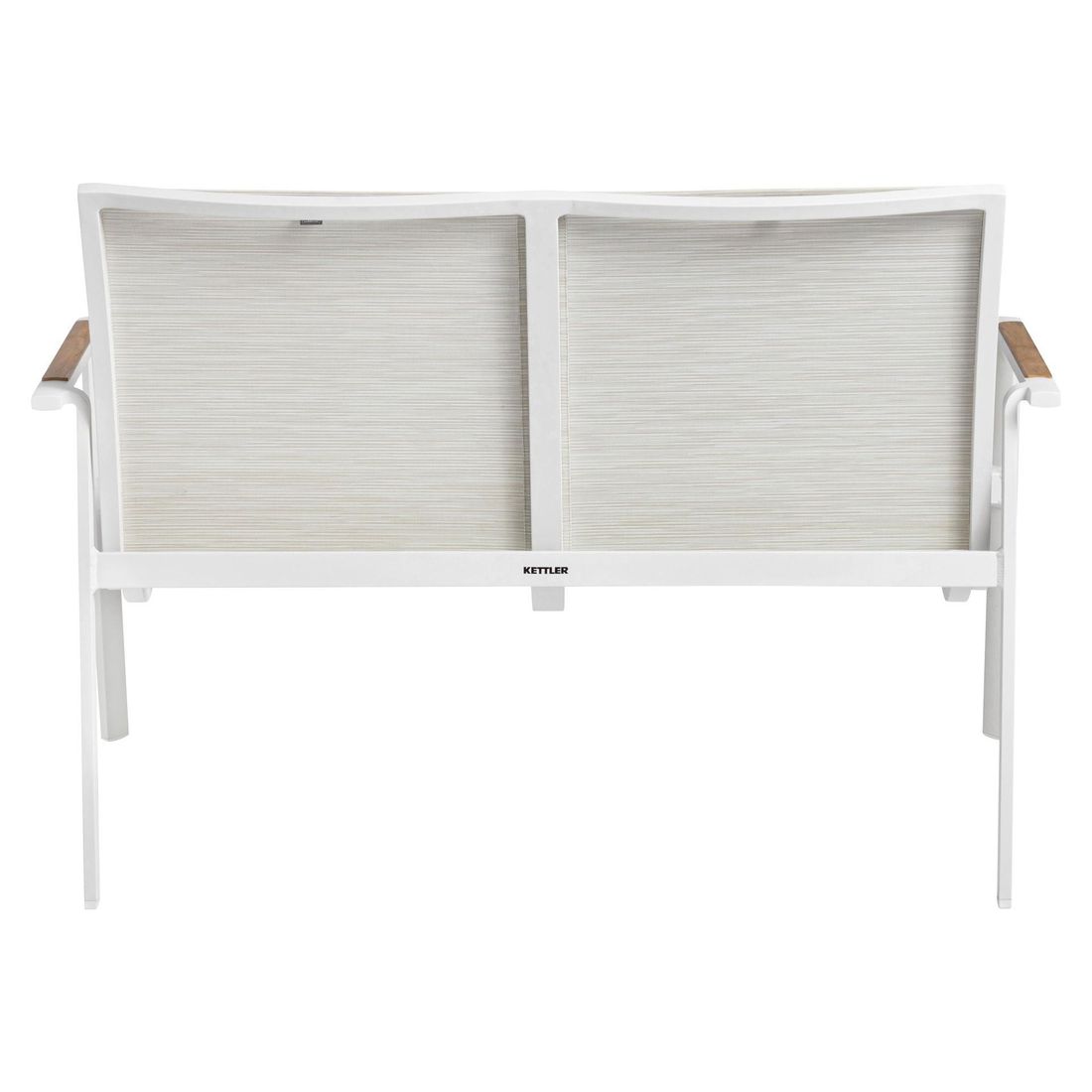 Hagesofa Diamond aluminium/textilen 115 cm hvit fra siden