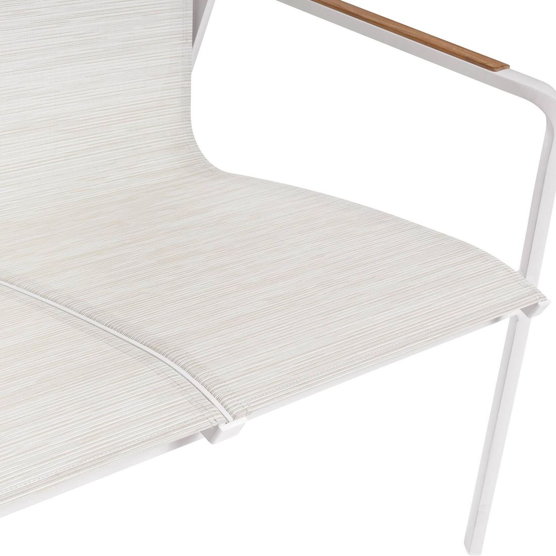 Stabelbar funksjon på Hagesofa Diamond aluminium/textilen 115 cm hvit