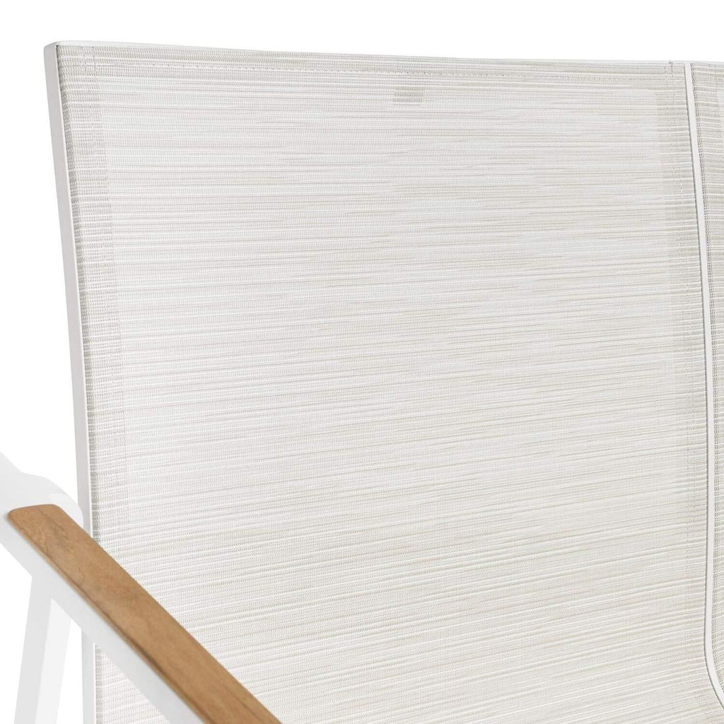 Hvit matt finish på Hagesofa Diamond aluminium/textilen 115 cm hvit