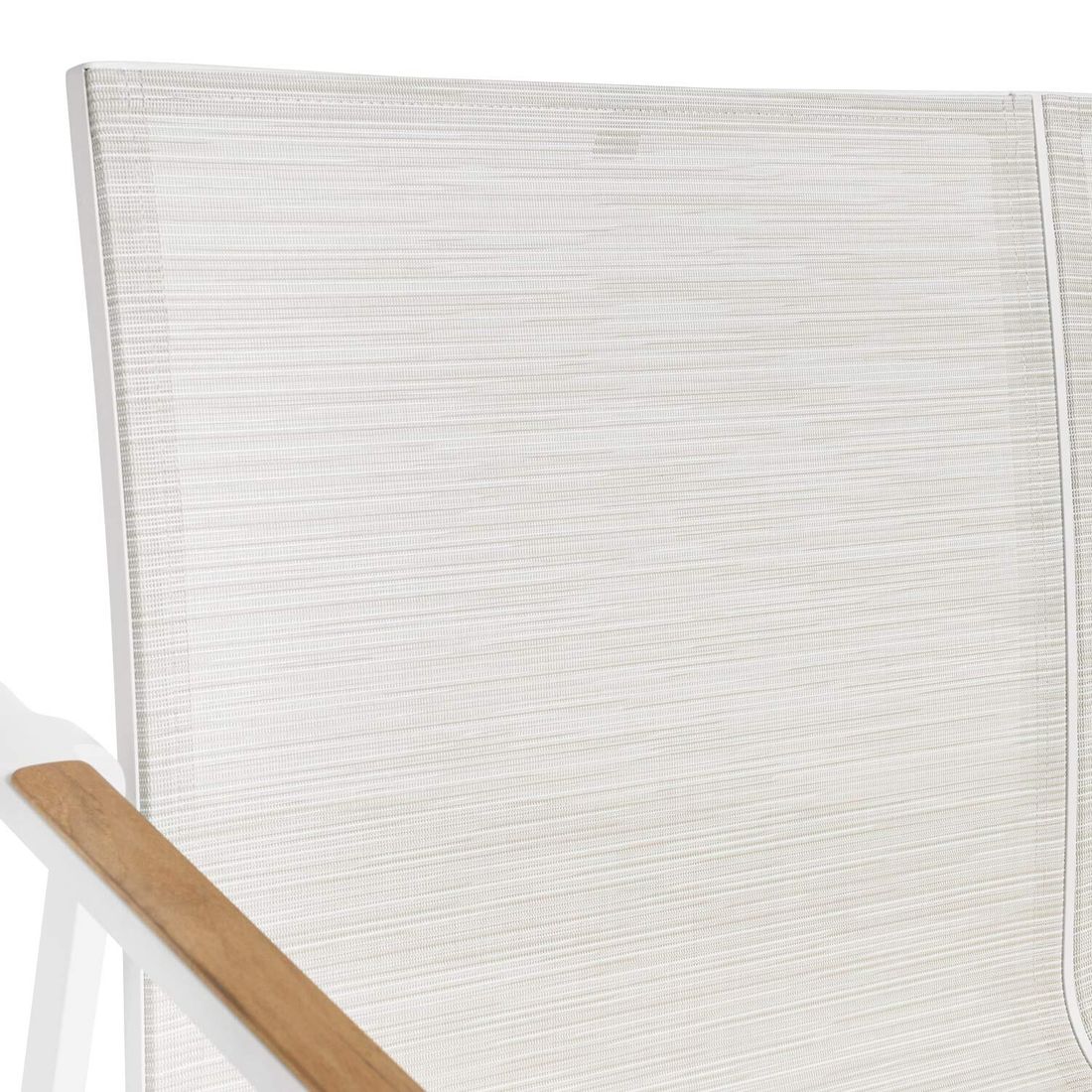Hvit matt finish på Hagesofa Diamond aluminium/textilen 115 cm hvit