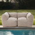 Hagesofa Dotty Cloud polypropylen 150x75 cm beige forfra