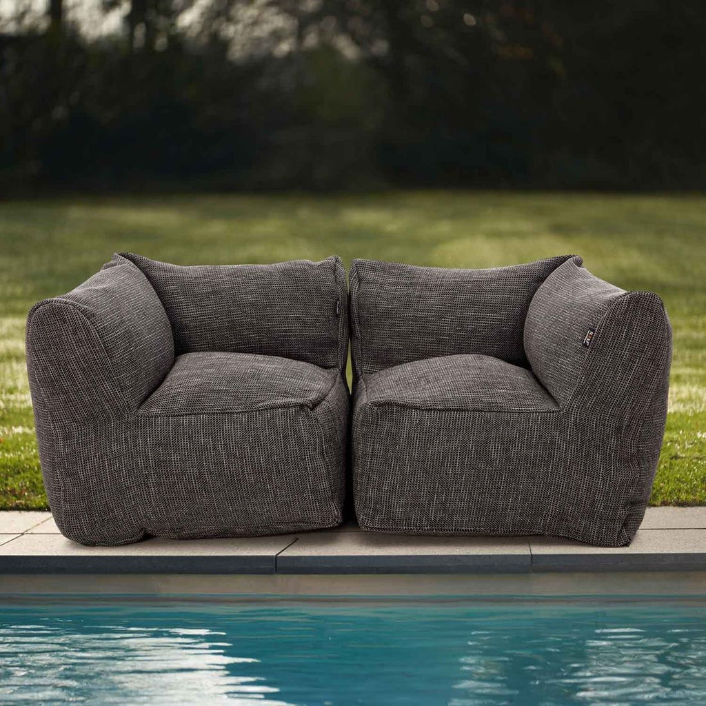 Hagesofa Dotty polypropylen 150 cm antrasitt forfra