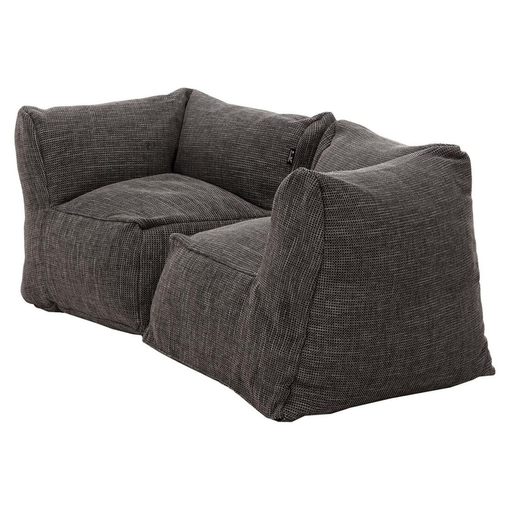 Hagesofa Dotty polypropylen 150 cm antrasitt sideprofil