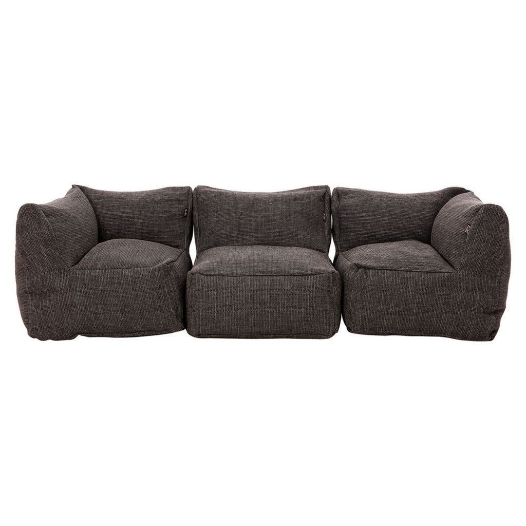 Hagesofa Dotty polypropylen 225 cm antrasitt bakside